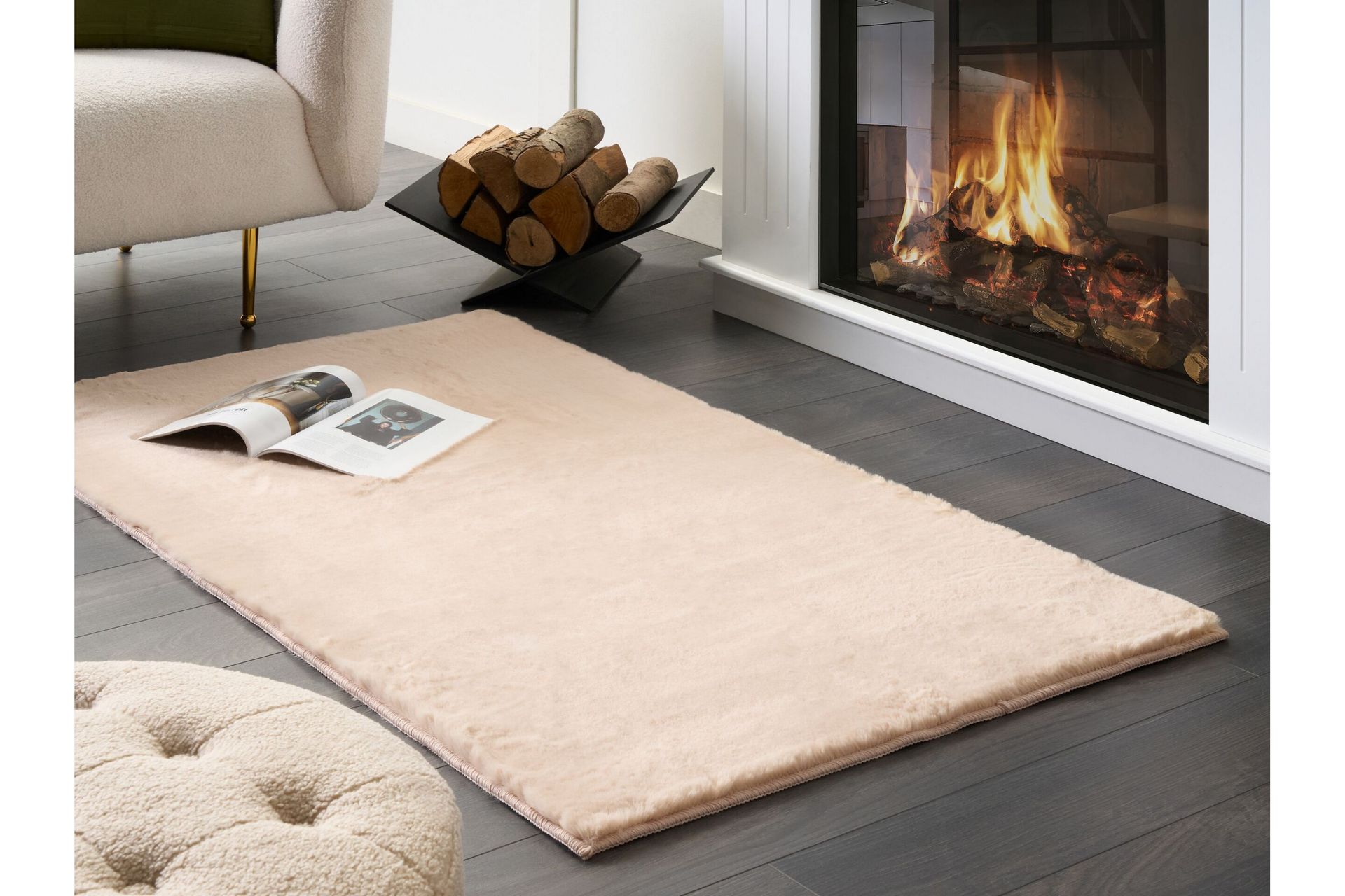 Mirpur Skinnteppe 80x150 cm - Beige - Tekstiler - Tepper & Matter - Skinn & pelstepper