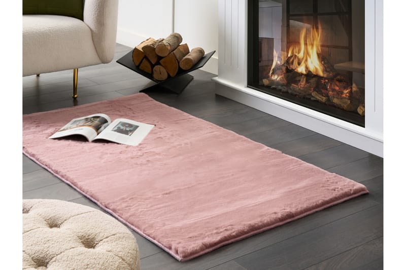 Mirpur Skinnteppe 80x150 cm - Rosa - Tekstiler - Tepper & Matter - Skinn & pelstepper