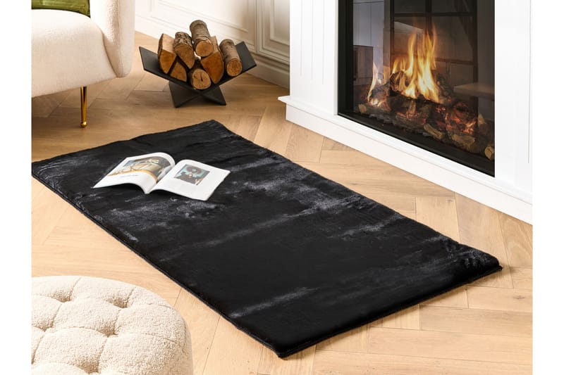 Mirpur Skinnteppe 80x150 cm - Svart - Tekstiler - Tepper & Matter - Skinn & pelstepper