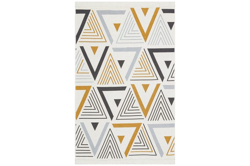 Are Bomullsteppe 120x180 cm Rektangulær, Gul/Grå