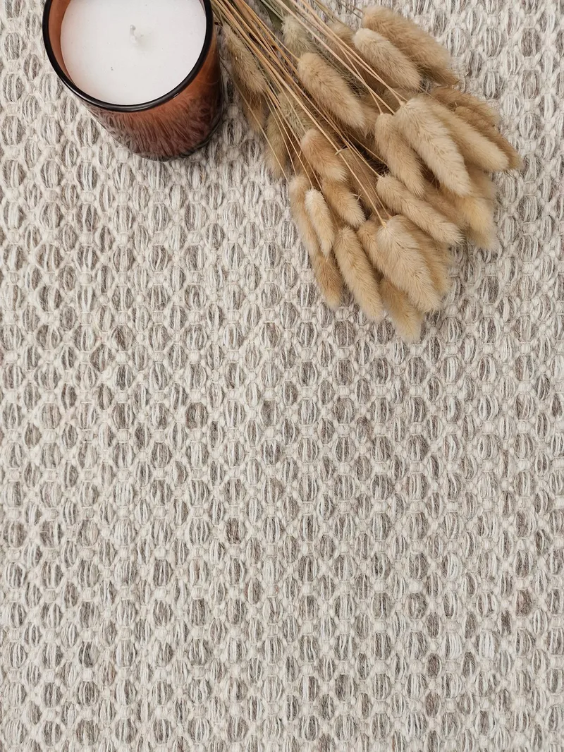 Varberg Bomullsteppe 200x300 cm Rektangulær - Beige - Tekstiler - Tepper & Matter - Moderne tepper - Bomullstepper