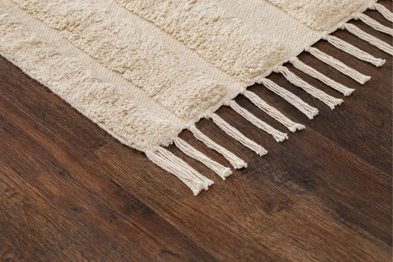 Marokko Bomullsteppe 200x300 cm - Krem - Tekstiler - Tepper & Matter - Moderne tepper - Bomullstepper