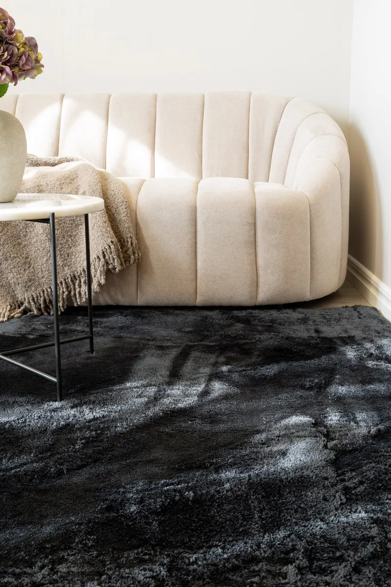 Cozy Ryeteppe 200x290 cm Rektangulær - Svart - Tekstiler - Tepper & Matter - Moderne tepper - Ryeteppe