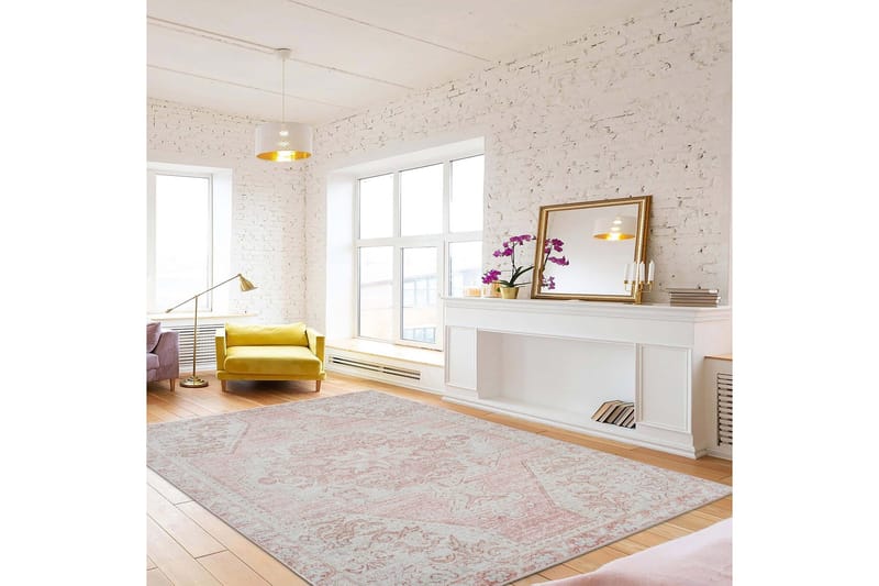 Nilam Bomullsteppe 160x230 cm Rektangulær - Krem - Tekstiler - Tepper & Matter - Moderne tepper - Bomullstepper