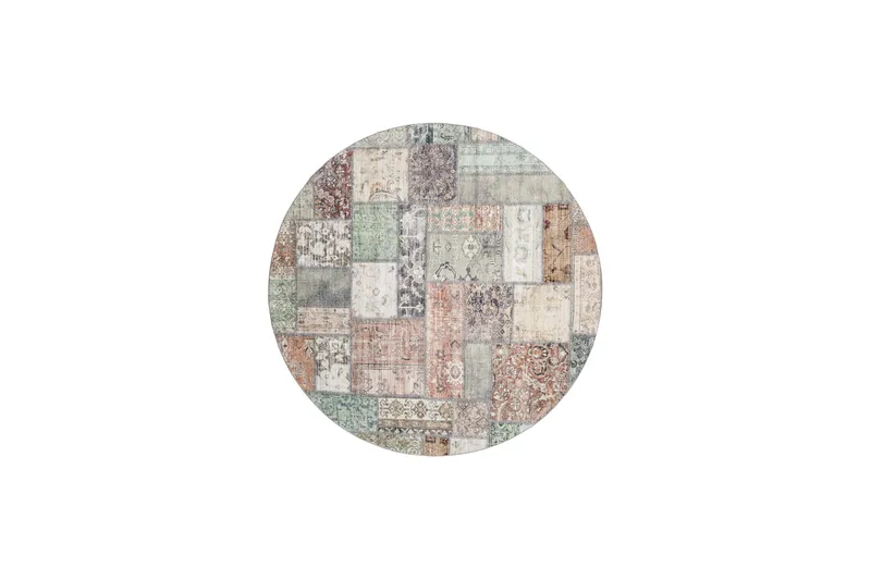 Tarfaya Frizematte Rundt 200 cm, Grønn