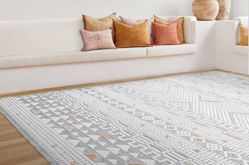 Rosy Wiltonteppe 78x150 cm Rektangulær - Krem/Grå - Tekstiler - Tepper & Matter - Moderne tepper - Wiltontepper