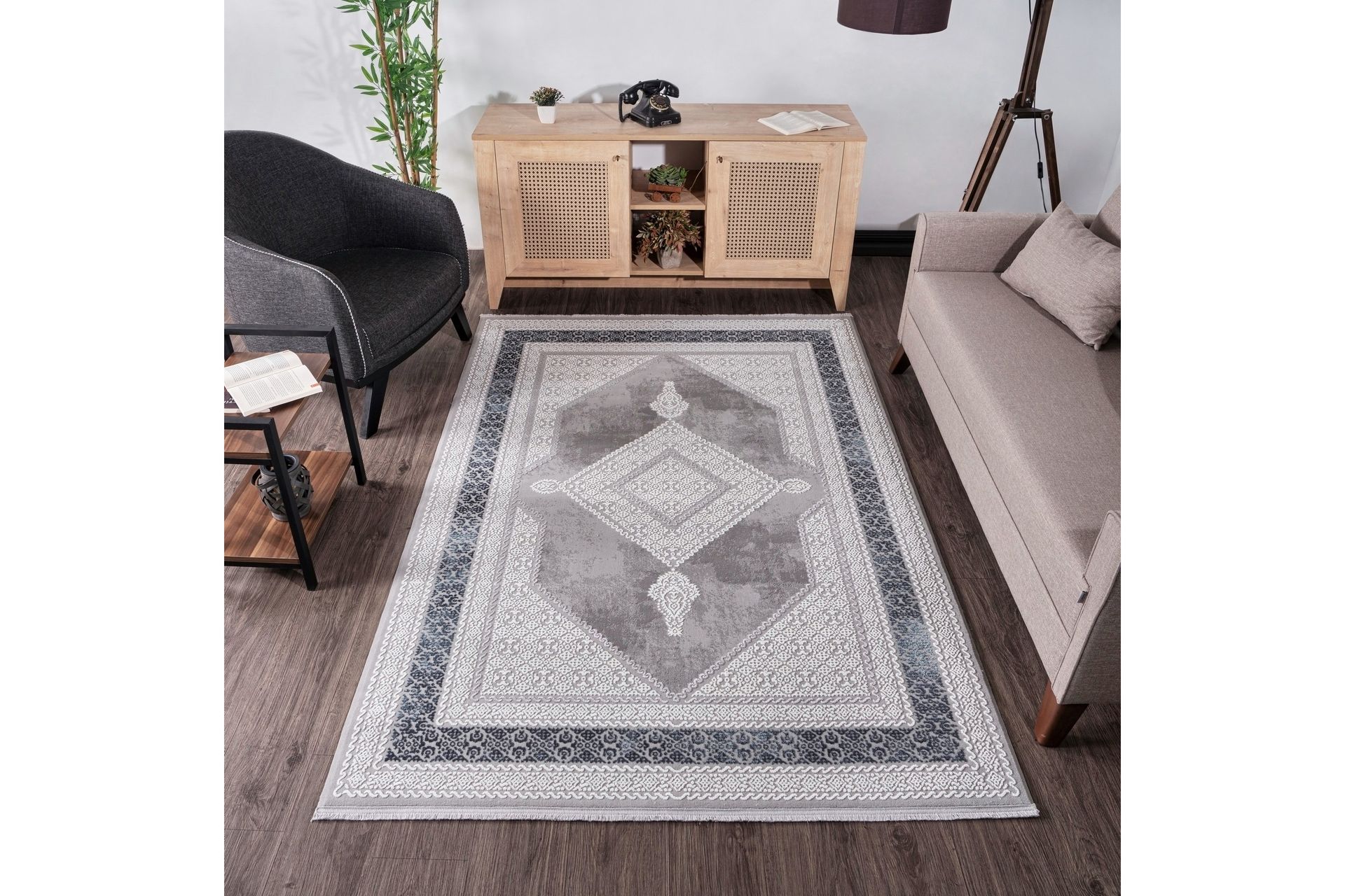 Brandiz Wiltonteppe 100x200 cm Rektangulær - Mørkeblå - Tekstiler - Tepper & Matter - Moderne tepper - Friezematter