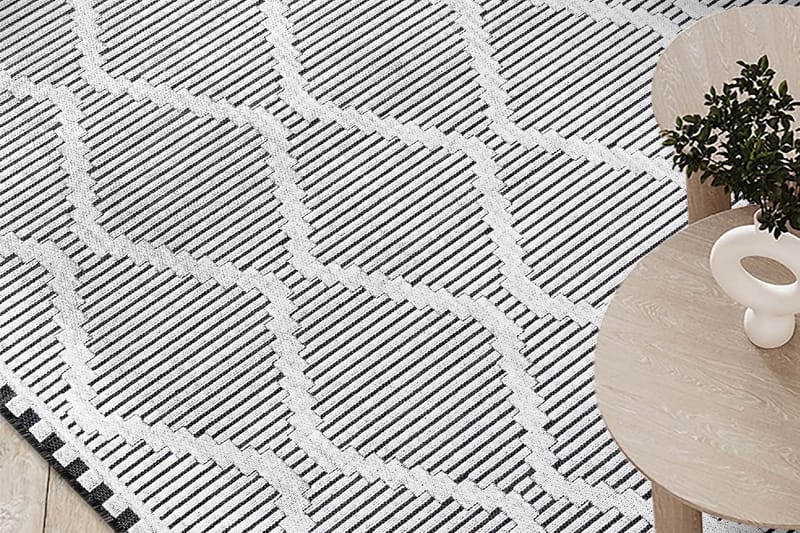 Joanna Wiltonteppe 117x180 cm Rektangulær - Svart/Hvit - Tekstiler - Tepper & Matter - Moderne tepper - Friezematter