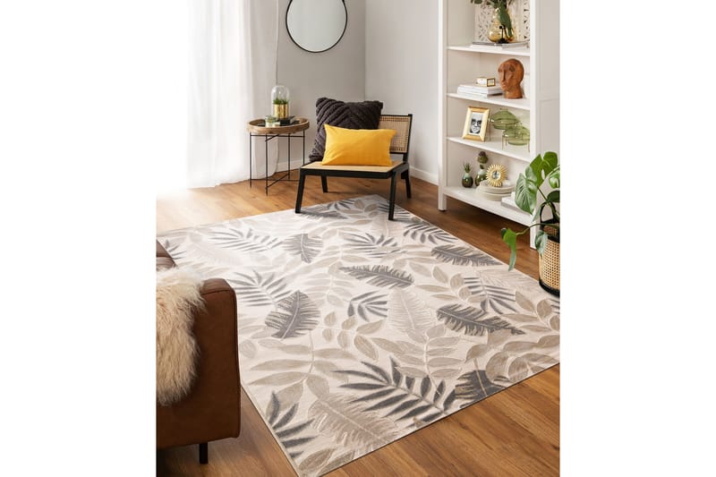 Leaves Wiltonteppe 157x230 cm Rektangulær - Grå - Tekstiler - Tepper & Matter - Hall matte