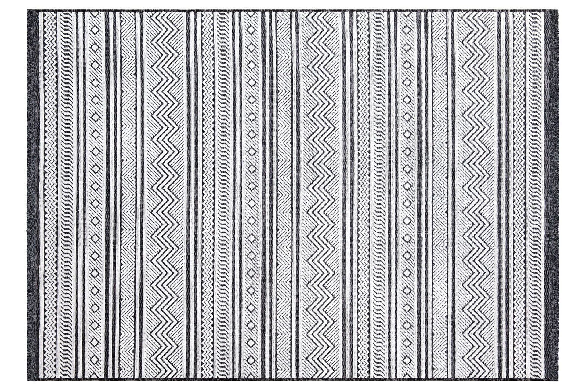 Selenel Wiltonteppe 78x150 cm Rektangulær - Svart/Hvit - Tekstiler - Tepper & Matter - Moderne tepper - Friezematter