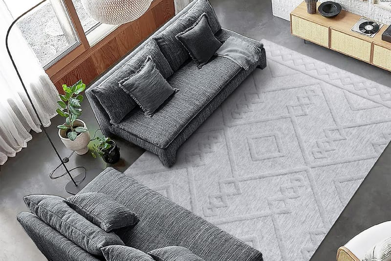 Uvudhulash Wiltonteppe 120x180 cm Rektangulær - Grå - Tekstiler - Tepper & Matter - Moderne tepper - Wiltontepper