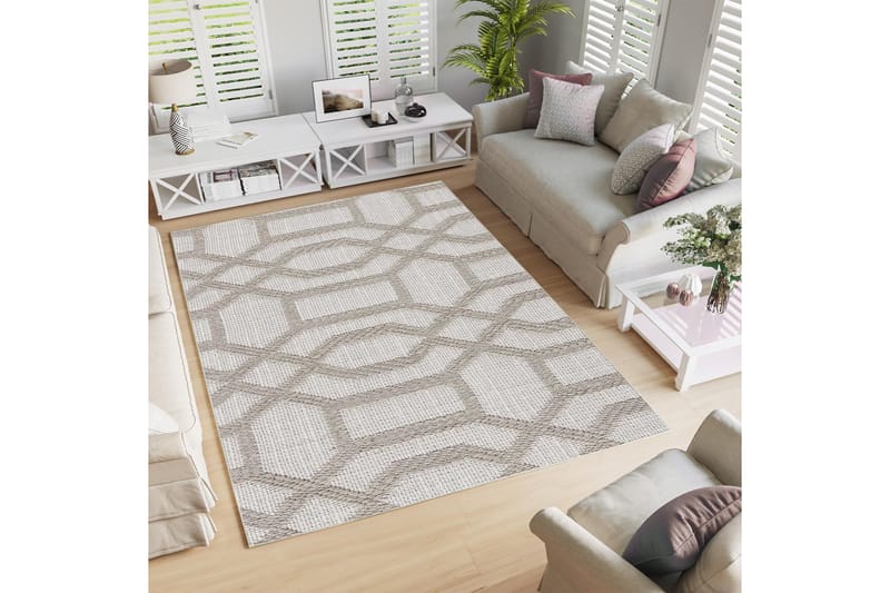 Maltina Bomullsteppe 100x300 cm Rektangulær - Grå - Tekstiler - Tepper & Matter - Moderne tepper - Bomullstepper