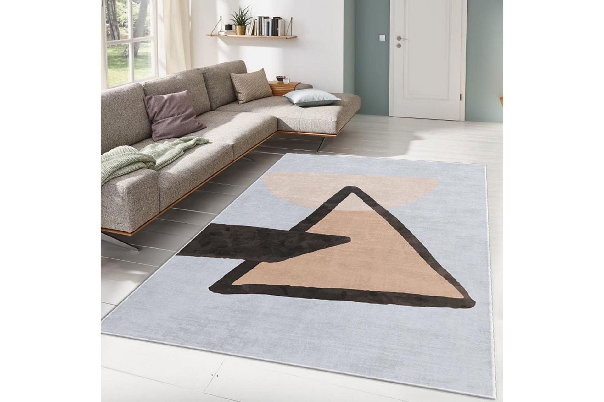 Geo Wiltonteppe 140x220 cm Rektangulær - Flerfarget - Tekstiler - Tepper & Matter - Moderne tepper - Wiltontepper