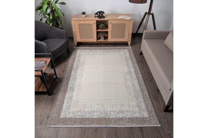 Begonvil Wiltonteppe 80x300 cm Rektangulær - Beige - Tekstiler - Tepper & Matter - Moderne tepper - Friezematter