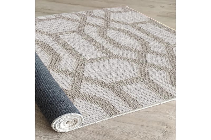 Maltina Bomullsteppe 100x300 cm Rektangulær - Grå - Tekstiler - Tepper & Matter - Moderne tepper - Bomullstepper