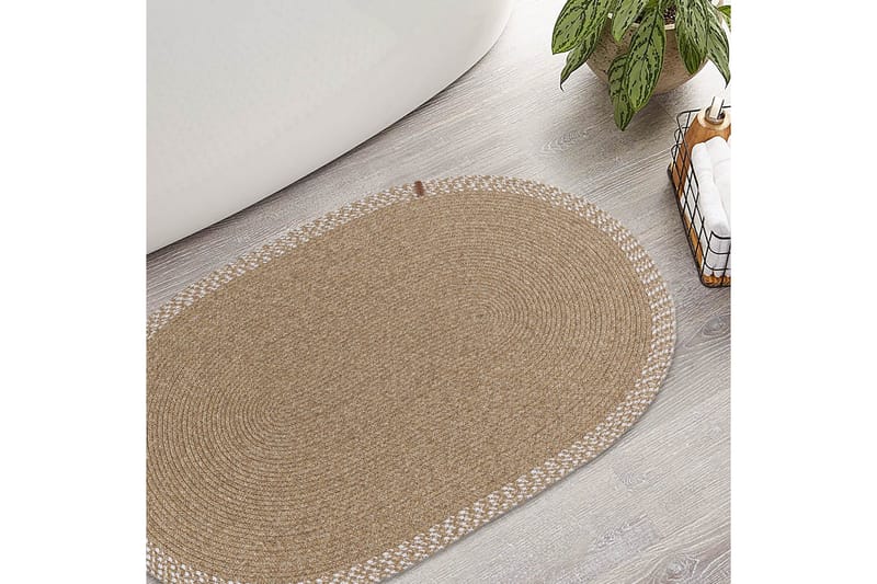 Fielo Bomullsteppe 80x120 cm Rektangulær - Beige - Tekstiler - Tepper & Matter - Moderne tepper - Bomullstepper