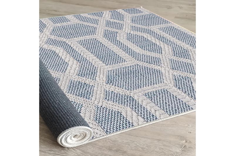 Sante Bomullsteppe 120x180 cm Rektangulær - Blå - Tekstiler - Tepper & Matter - Moderne tepper - Bomullstepper