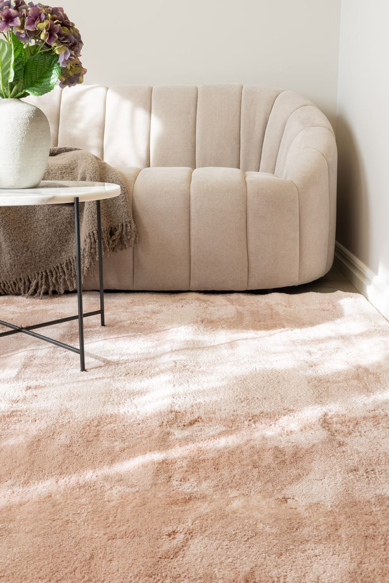 Cozy Ryeteppe 200x290 cm Rektangulær - Rosa - Tekstiler - Tepper & Matter - Moderne tepper - Ryeteppe