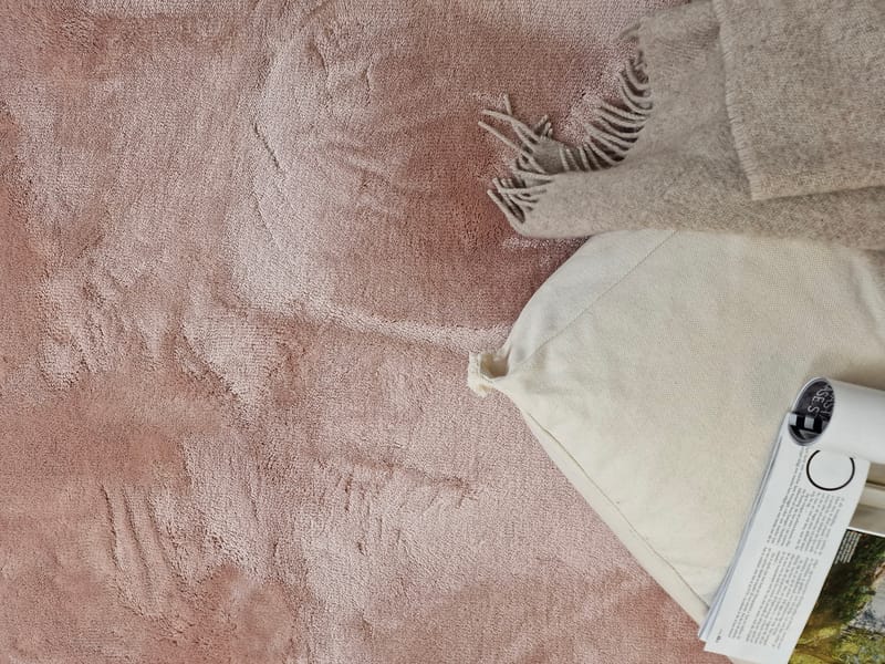 Cozy Ryeteppe 200x290 cm Rektangulær - Rosa - Tekstiler - Tepper & Matter - Moderne tepper - Ryeteppe