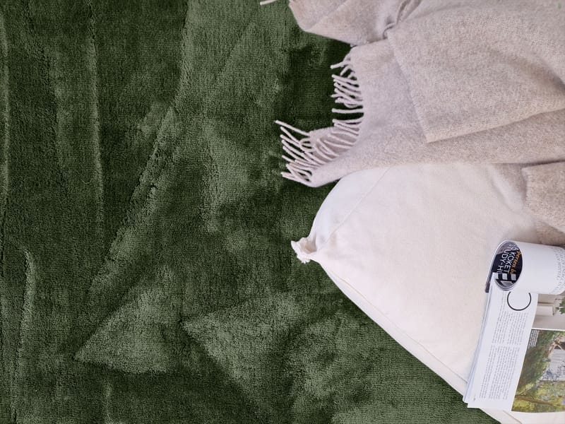 Cozy Ryeteppe 133x190 cm Rektangulær - Grønn - Tekstiler - Tepper & Matter - Moderne tepper - Ryeteppe