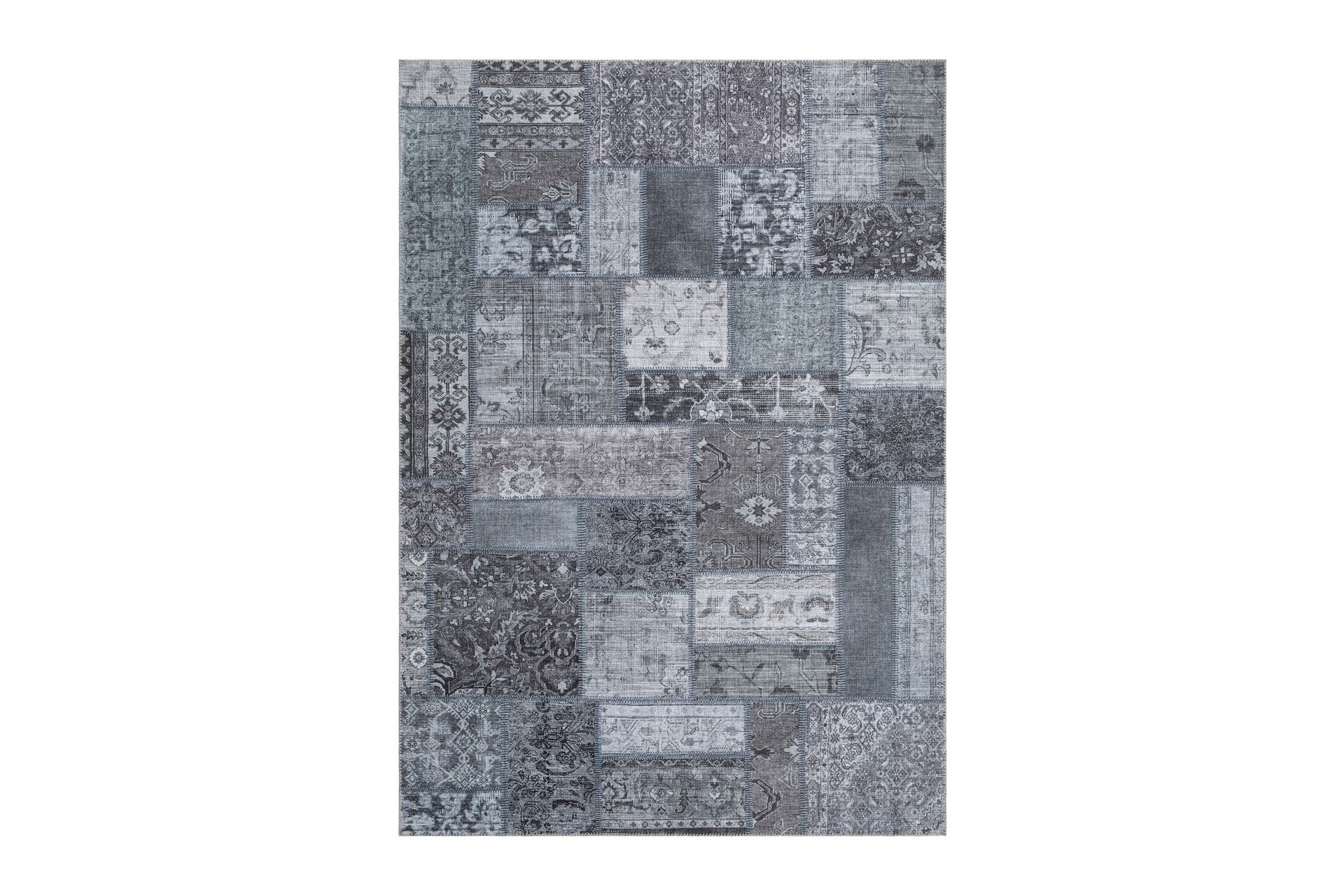 Patchwork Wiltonteppe 240x330 cm Rektangulær - Grå - Tekstiler - Tepper & Matter - Moderne tepper - Friezematter