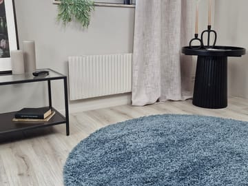 Lounge Ryeteppe Rundt 240 cm - Petrolblå - Tekstiler - Tepper & Matter - Moderne tepper - Ryeteppe