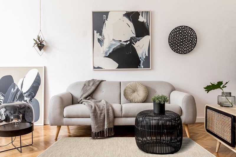 Varberg Bomullsteppe 160x230 cm Rektangulær - Krem - Tekstiler - Tepper & Matter - Moderne tepper - Bomullstepper