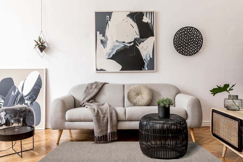 Varberg Bomullsteppe 240x340 cm Rektangulær - Lin - Tekstiler - Tepper & Matter - Moderne tepper - Bomullstepper