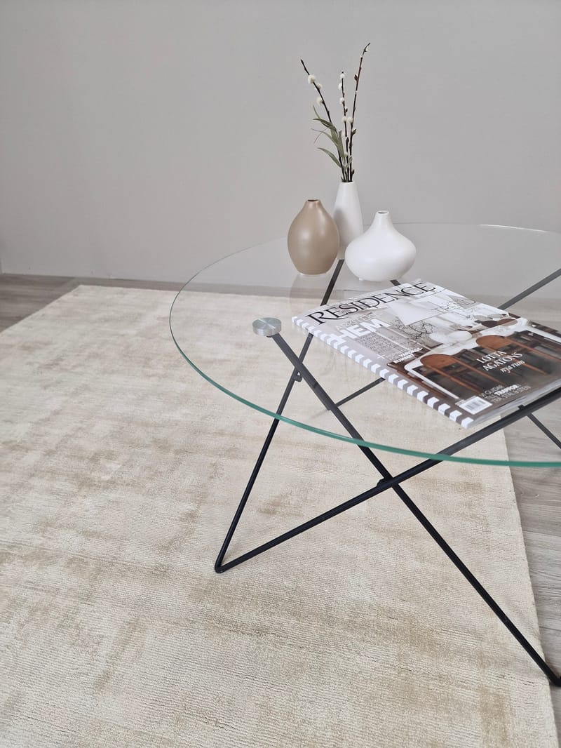 Tribeca Viskoseteppe 240x340 cm Rektangulær - Sand - Tekstiler - Tepper & Matter - Moderne tepper - Viskosematter