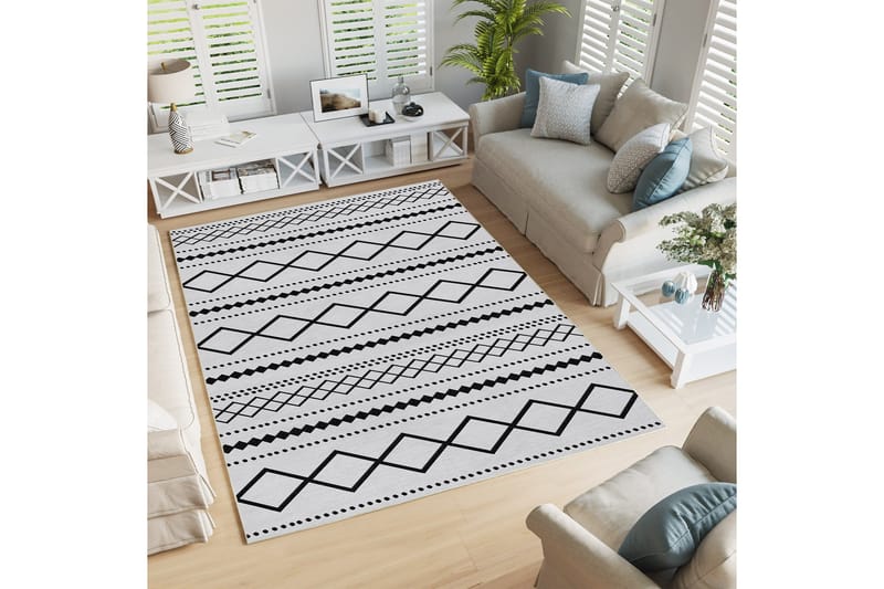 Dali Bomullsteppe 100x300 cm Rektangulær, Hvit