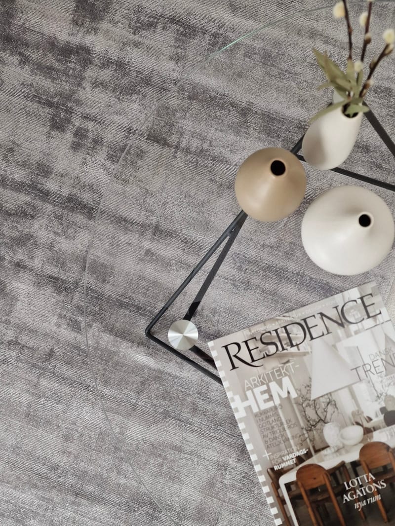 Tribeca Viskoseteppe 240x340 cm Rektangulær - Grå - Tekstiler - Tepper & Matter - Moderne tepper - Viskosematter