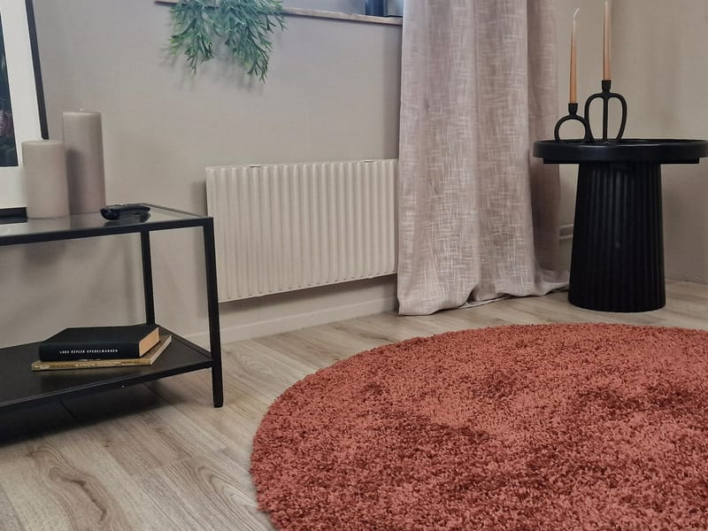 Lounge Ryeteppe Rundt 240 cm - Kobber - Tekstiler - Tepper & Matter - Moderne tepper - Ryeteppe