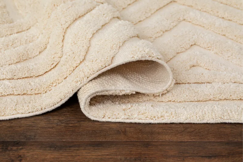 Marokko Bomullsteppe 200x300 cm - Krem - Tekstiler - Tepper & Matter - Moderne tepper - Bomullstepper