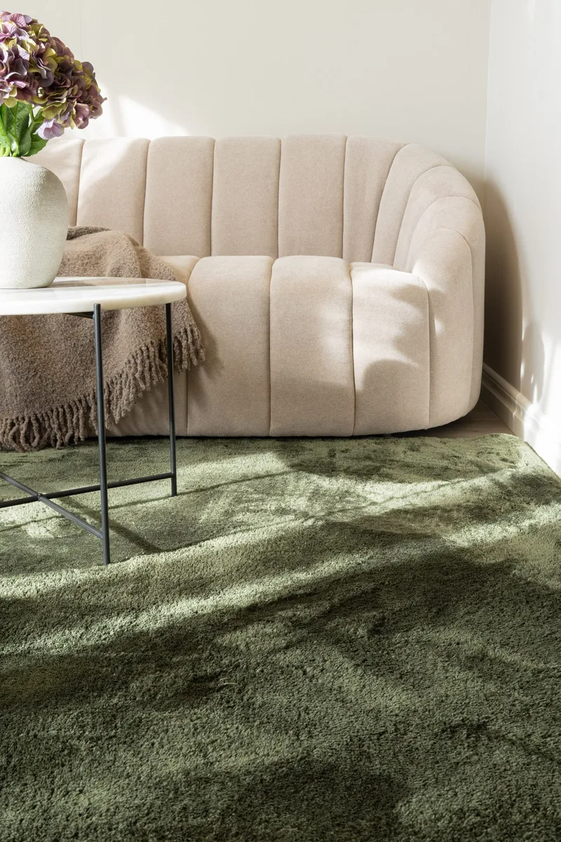 Cozy Ryeteppe 133x190 cm Rektangulær - Grønn - Tekstiler - Tepper & Matter - Moderne tepper - Ryeteppe