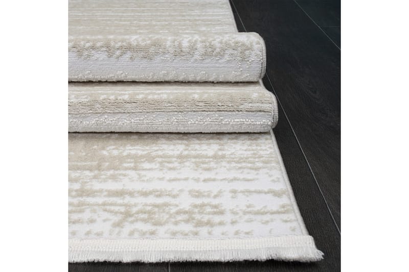 Yasemin Løper 100x150 cm Rektangulær - Hvit/Beige - Tekstiler - Tepper & Matter - Moderne tepper - Gangmatter