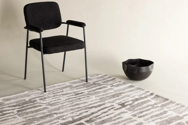 Milos Ryeteppe 160x230 cm - Grå - Tekstiler - Tepper & Matter - Moderne tepper - Ryeteppe