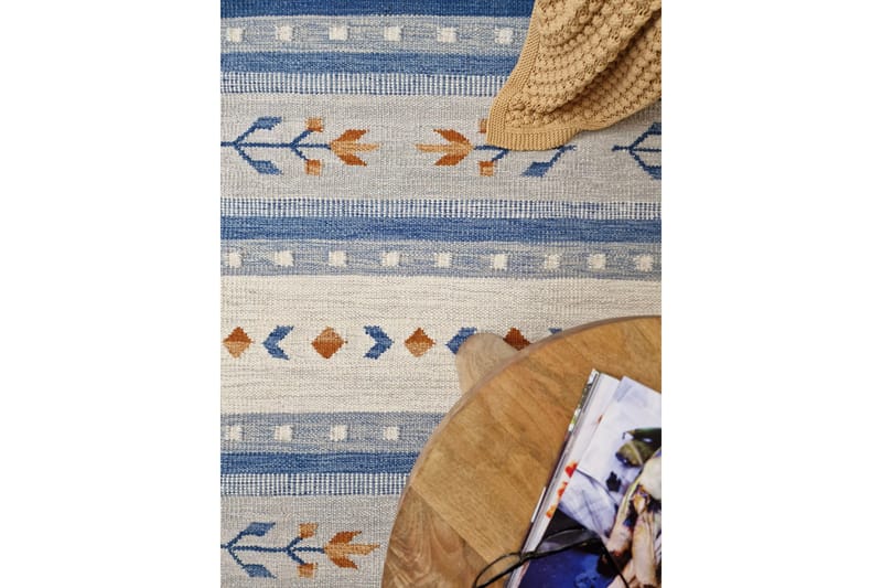 Fagersta Ullteppe 140x200 cm - Blå - Tekstiler - Tepper & Matter - Moderne tepper - Ullteppe