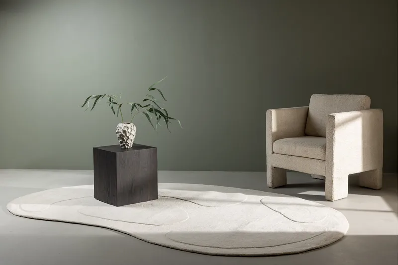 Enard Ullteppe 175x290 cm - Hvit - Tekstiler - Tepper & Matter - Moderne tepper - Ullteppe