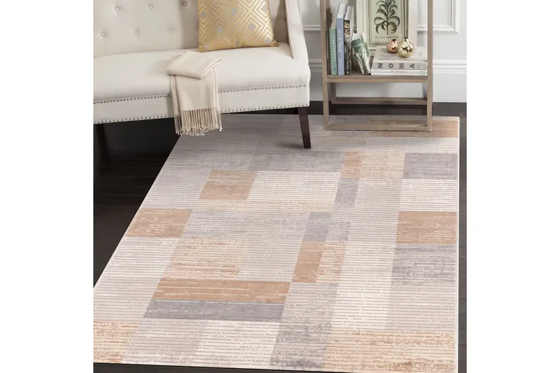 Motto Løper 80x150 cm Rektangulær - Grå/Beige/Brun - Tekstiler - Tepper & Matter - Moderne tepper - Gangmatter