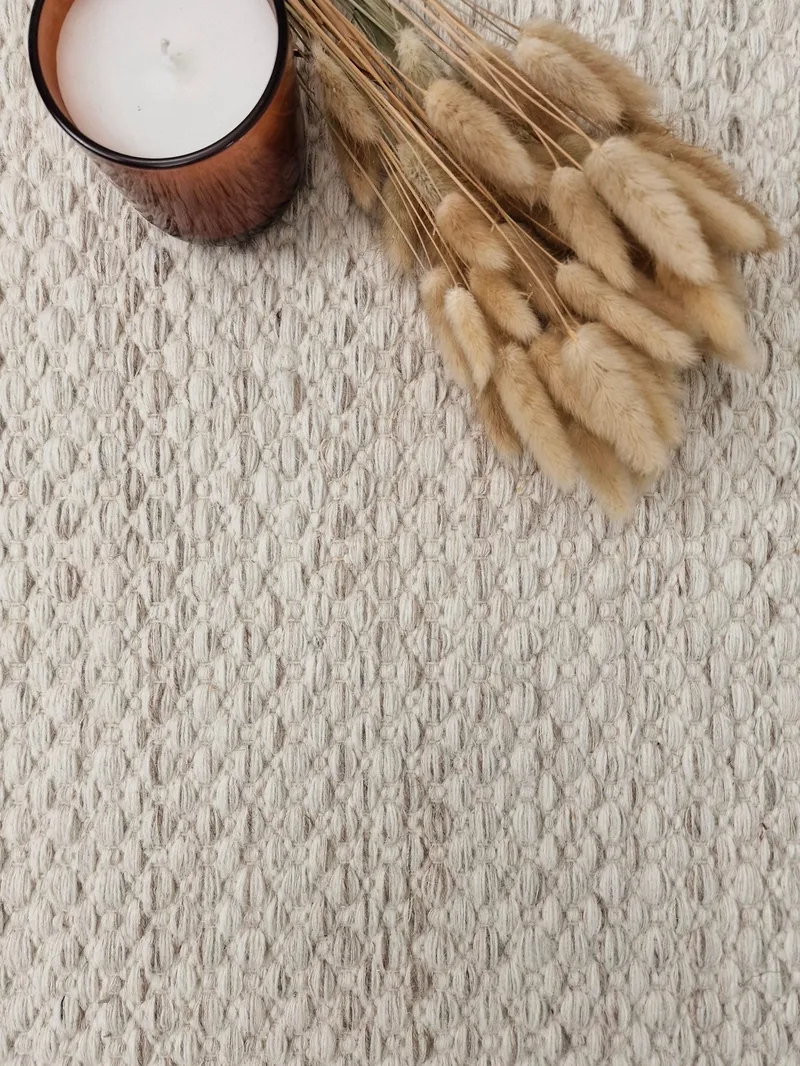 Varberg Bomullsteppe 200x300 cm Rektangulær - Krem - Tekstiler - Tepper & Matter - Moderne tepper - Bomullstepper