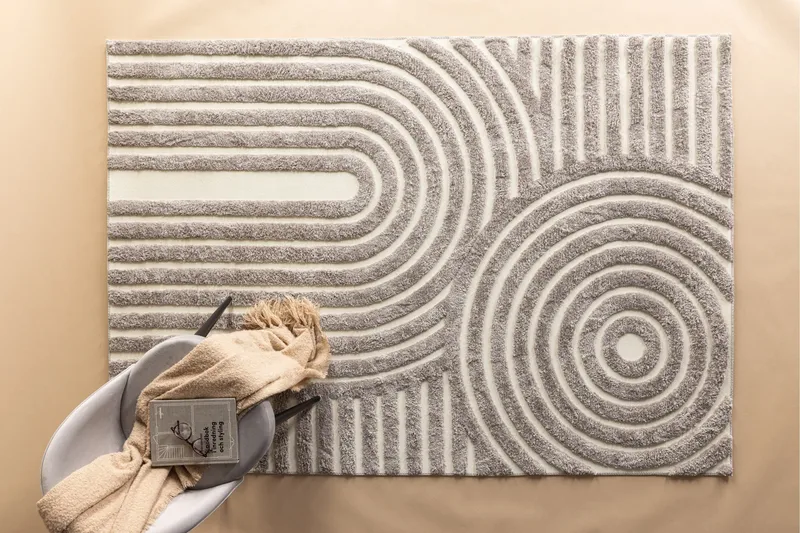 Nikita Ryeteppe 200x290 cm - Grå - Tekstiler - Tepper & Matter - Moderne tepper - Ryeteppe