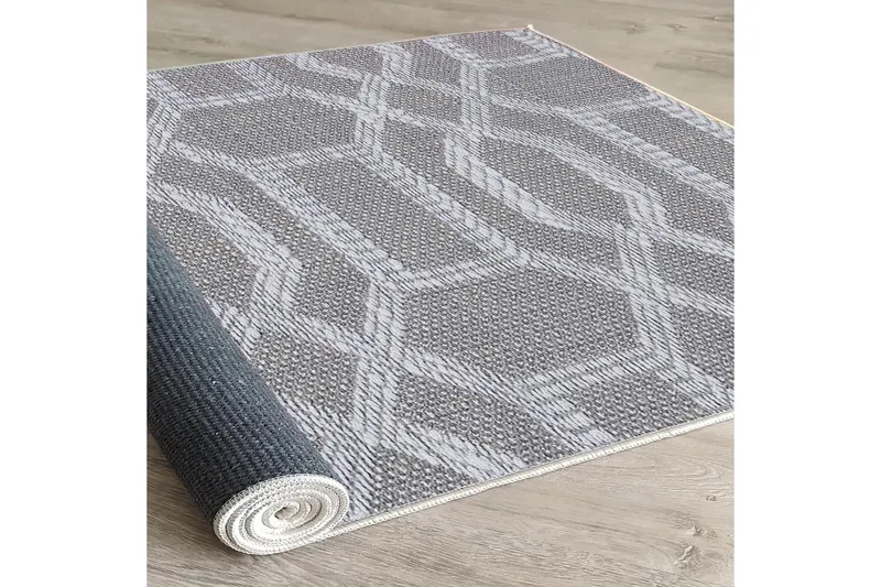 Magma Bomullsteppe 80x150 cm Rektangulær - Grå - Tekstiler - Tepper & Matter - Moderne tepper - Bomullstepper