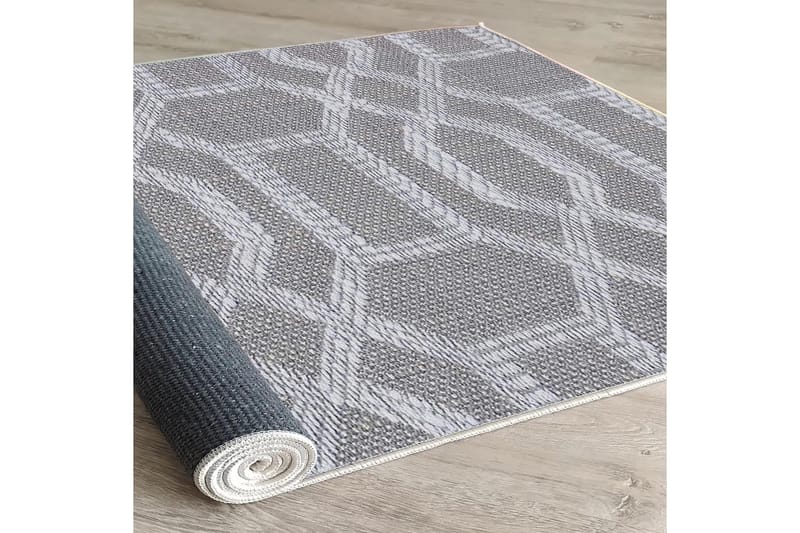 Magma Bomullsteppe 80x300 cm Rektangulær - Grå - Tekstiler - Tepper & Matter - Moderne tepper - Bomullstepper