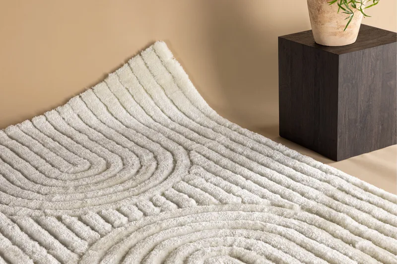 Niklas Ryeteppe 160x230 cm - Hvit - Tekstiler - Tepper & Matter - Moderne tepper - Ryeteppe