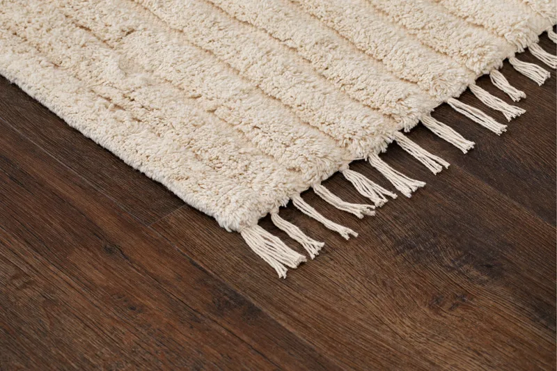 Marokko Bomullsteppe 160x230 cm - Krem - Tekstiler - Tepper & Matter - Moderne tepper - Bomullstepper