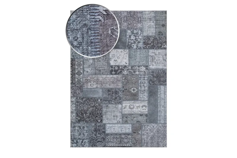 Patchwork Wiltonteppe 300x400 cm Rektangulær - Grå - Tekstiler - Tepper & Matter - Moderne tepper - Friezematter