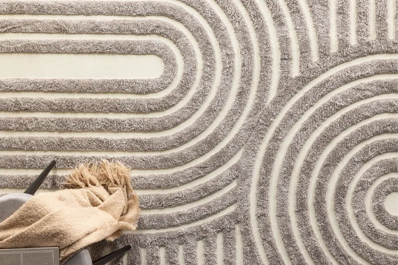 Nikita Ryeteppe 200x290 cm - Grå - Tekstiler - Tepper & Matter - Moderne tepper - Ryeteppe