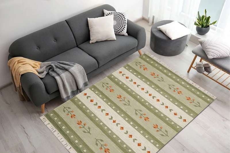 Fagersta Ullteppe 200x300 cm - Grønn - Tekstiler - Tepper & Matter - Moderne tepper - Ullteppe