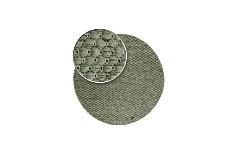 Torekov Ullteppe Rund 240 cm - Grønn - Tekstiler - Tepper & Matter - Moderne tepper - Ullteppe