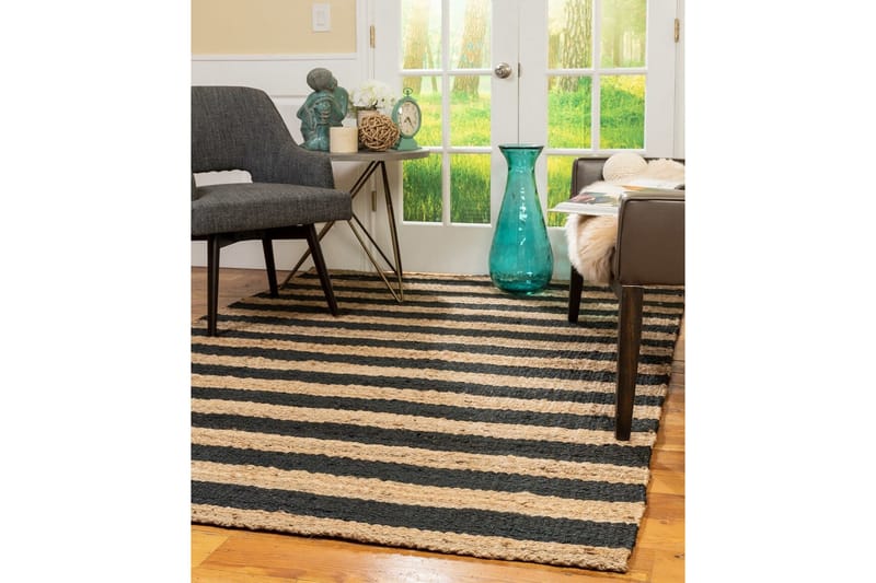 Eddie Juteteppe 90x150 cm Rektangulær - Beige/Svart - Tekstiler - Tepper & Matter - Moderne tepper - Sisaltepper